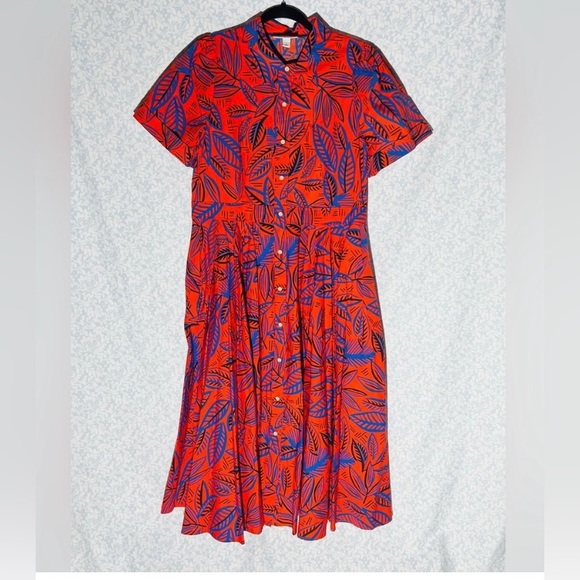 ALEXIS for Target Collab Botanic Floral Tropical Short Sleeve Shirtdress Plus 4X - Picture 4 of 9